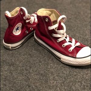 Converse Like New Burgundy Kids